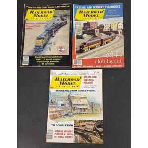 Lot of 3 Railroad Model Craftsman Magazines June Jul Sep 1986 GC